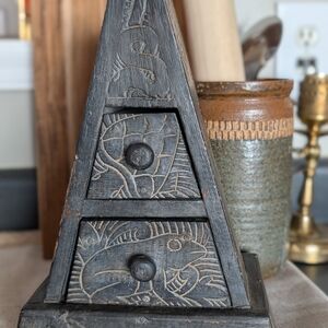 Handcrafted Wooden Pyramid Drawer